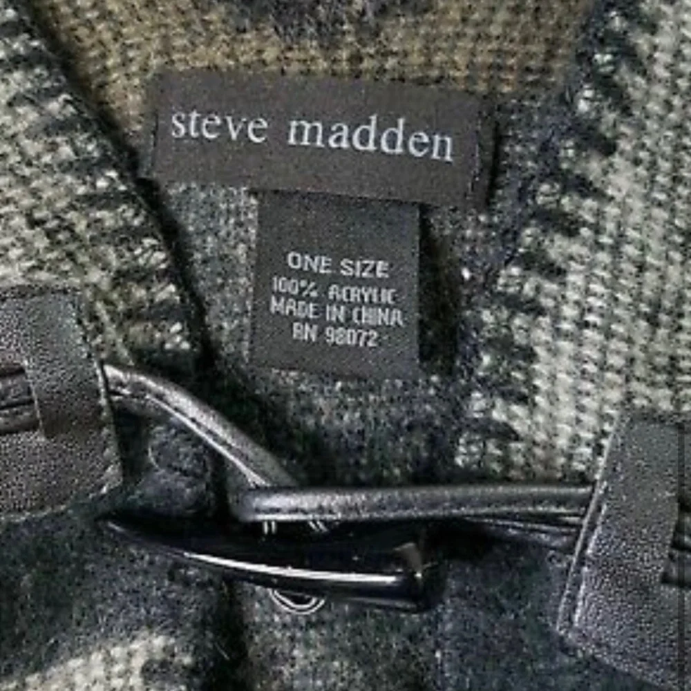 NWT STEVE MADDEN Colorblock Poncho / Wrap, brown/gray